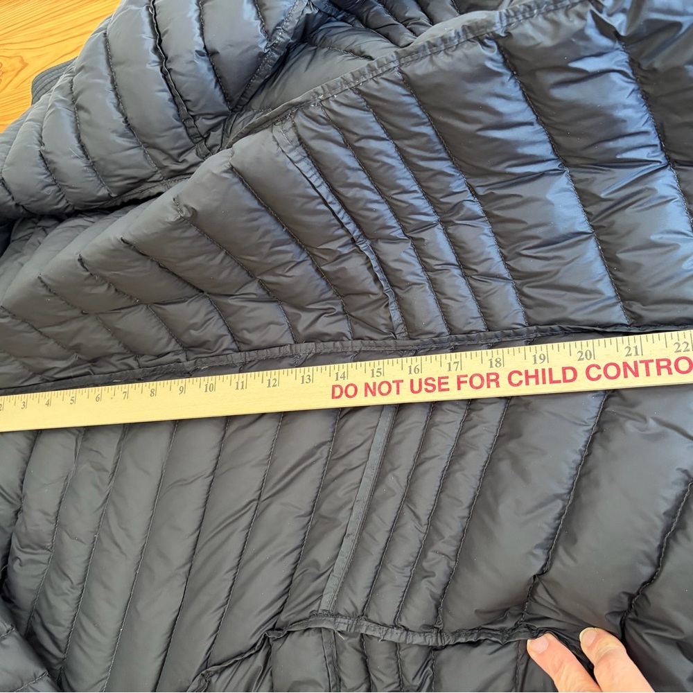 Lands End Wanderweight Down Puffer Jacket Womens 3X Black Hooded Packable - Picture 15 of 16